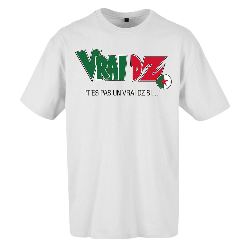 T-shirt oversize blanc VRAI DZ  🇩🇿